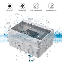 1 x RAW Customer Returns IP65 waterproof junction box for outdoor electrical panel, 8 module box, ABS plastic surface, installation in the garden or other areas - RRP €14.64