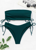 1 x RAW Customer Returns Navneet Bikini Women s Set Bandeau Bikini Set Push Up String Bikini Sexy Bikini Pants Thong Bikinis Swimwear Swimsuits Swimsuit Bandeau Bikini Set Turquoise M - RRP €22.18