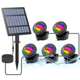 1 x RAW Customer Returns CORESLUX Solar Pond Lighting, RGB Solar Underwater Spotlight, Outdoor Submersible Spotlight Adjustable Underwater Lights, RGB Color Changing IP68 Waterproof Garden Spotlight 5 Pieces  - RRP €44.99