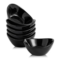 1 x RAW Customer Returns Swuut Ceramic Dip Bowls Set of 6.1.5 Oz White Dip Pinch Bowl, Soy Sauce Dishes, Mini Bowls for Charcuterie Board Sushi, Tomato Sauce, BBQ and Party Accessories Black  - RRP €17.14