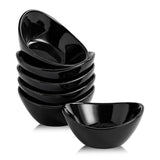 1 x RAW Customer Returns Swuut Ceramic Dip Bowls Set of 6,1.5 Oz White Dip Pinch Bowl, Soy Sauce Dishes, Mini Bowls for Charcuterie Board Sushi, Tomato Sauce, BBQ and Party Supplies Black  - RRP €17.7