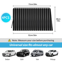 1 x RAW Customer Returns ZATOOTO Car Sun Shades, Magnetic Car Sun Shade Curtain for Children with UV Protection and Privacy, Black 4 Pieces - RRP €39.96