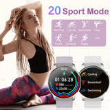 1 x RAW Customer Returns Smartwatch women with telephone function, 1.32 inch round Bluetooth fitness watch with personalized screen, heart rate, pedometer watch women for iOS and Android, 44 mm, silver - RRP €46.78