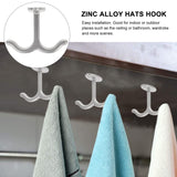 2 x Brand New VILLCASE Zinc Alloy Prong Ceiling Hook Robe Clothes Hook Hat Hanging Hooks with Screws Multifunctional Hooks Hanger for Vintage Closet Pack - RRP €40.8