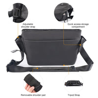 1 x RAW Customer Returns Cwatcun Camera Bag Photo Leisure Bag Waterproof Small Camera Bags Camera Sling Bag PU Photo Bag for SLR Cameras, Black, S - RRP €36.29