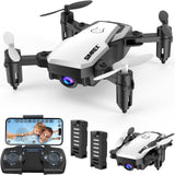 1 x RAW Customer Returns SIMREX X300C Mini Drone with Camera 720P HD FPV, RC Quadcopter Foldable, Altitude Hold, 3D Flip, Headless Mode, Gravity Control and 2 Batteries, Gifts for Kids, Adults, Beginners, White - RRP €60.49