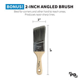 1 x RAW Customer Returns Precision Defined 6-Piece Professional Heavy Duty Brush Set with SRT Pet Bristles and Natural Birch Handles - RRP €20.4