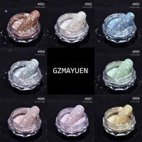 1 x RAW Customer Returns GZMAYUEN Crystal Diamond Nail Glitter Powder Pack of 8 Crystal Diamond Glitter Powder for Nails Gold Silver Rose Gold Blue Glass Stone Chrome Sparkles Glitter Nail Pigment Nail Powder Decoration Set - RRP €10.07