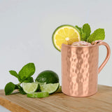 1 x RAW Customer Returns Zap Impex Moscow Mule Copper Mugs - Set of 2 - 100 Handmade Food Grade Pure Solid Copper Mugs with Pipe Handle - 16 oz High Quality Cocktail Copper Glass - RRP €23.99