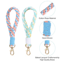 4 x Brand New Pack of 2 macrame keychains, boho keychain, short lanyard, car keychain, car key pendant, women s keychain for cell phones, keys, backpacks decoration - RRP €110.4