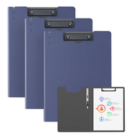 1 x Brand New PullinTimes Pack of 3 A4 Flip Clipboards, Clipboards with Clip, Clip Boards Form Holders for Office, Classroom, Restaurant, Black - RRP €16.8