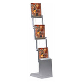 1 x RAW Customer Returns DISPLAY SALES Foldable brochure stand 5 x DIN A4 with nylon carrying bag for convenient transport Folding catalogue stand made of aluminium and crystal clear plastic - RRP €136.18