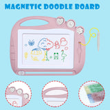 1 x RAW Customer Returns AiTuiTui Magic Board Drawing Board Magnetic Board Travel Size, Magnetic Magic Boards Colorful Drawing Board Educational Toy Gift with 3 Stamps for Children 3 4 5 Years Light Pink  - RRP €14.56