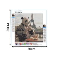 9 x Brand New HexinYigjly 5D Diamond Art Painting Kits DIY Cartoon Embroidery Picture Kits Canvas Diamond Rhinestone Crystal Cross Stitch Embroidery Picture for Adults Kids Wall Decor Mr. Panda  - RRP €67.95