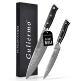 1 x RAW Customer Returns Guliermo Damascus knife set 2-piece, 67 layers VG 10 steel, chef s knife, blade length 20 cm all-purpose knife, blade length 12 cm - RRP €95.8