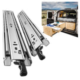 1 x RAW Customer Returns SHUHANG drawer rails heavy duty drawer extension full extension 400mm with lock drawer extension rails load capacity ball bearing 68 KG loading capacity side mounting 1 pair 2 pieces  - RRP €41.42