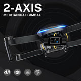 1 x RAW Customer Returns TEEROK T12S 2-Axis Gimbal GPS Drone with 4K EIS Camera for Adults,Foldable FPV RC Quadcopter with Brushless Motor,5G WiFi Transmission,Follow Me,Intelligent Return for Beginners,2 Batteries - RRP €199.99