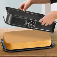 1 x RAW Customer Returns LANYOTA Rectangular springform pans, 24x14cm baking pan, cake pan with leak protection, springform pan, non-stick cheesecake pan with removable base, ice cream cake pan rectangular  - RRP €16.99