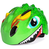 1 x RAW Customer Returns VICTGOAL Children s Bicycle Helmet for Cycling Cute Cartoon 3D Designed Children s Helmet for Bicycle Skateboard Roller Skating for Boys and Girls Adjustable Size Green, S 50-54 cm  - RRP €36.99