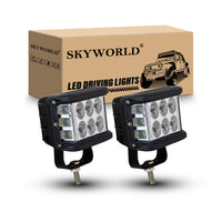 1 x RAW Customer Returns SKYWORLD LED work light, 2Pcs 4 inch 60W spot spotlight offroad lighting 12V 24V for car SUV ATV tractor truck 4x4 6000K white fog light off road driving light - RRP €29.75