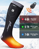 1 x RAW Customer Returns Heated Socks with Remote Control, 3.7V 2600mAh Heated Socks, Rechargeable Battery Socks, Winter Cotton Socks Foot Warmer for Skiing, Hunting - RRP €60.49