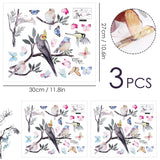 10 x Brand New Window pictures spring birds, 3 pieces window stickers birds, window picture spring on branch window decals birds, anti-collision window film shower glass window decoration stickers - RRP €89.2