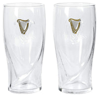 1 x RAW Customer Returns Guinness Guinness Logo Unisex Pint Glass Clear Glass 0.5L Alcohol Party Fan Merch - RRP €23.99