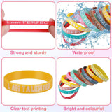 1 x RAW Customer Returns Huiguli 24 Pieces Motivational Bracelets in English, 20.2 cm Inspirational Sayings Silicone Bracelets, Motivational Silicone Bracelet, Encouragement Gifts Party Favors for Colleagues Teenagers Children - RRP €8.24