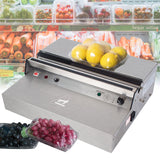 1 x RAW Customer Returns Anatole Commercial Fresh Food Film Wrapping Machine Stainless Steel 450mm Electric Film Cutting and Sealing Machine with Built-in Heating Plate for Supermarkets - RRP €219.0