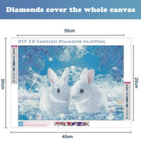 1 x Brand New JAHEMU DIY 5D Diamond Painting Rabbit Crystal Rhinestone Embroidery Pictures Art Craft for Home Wall Decor - RRP €11.09