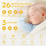 16 x RAW Customer Returns Easy Home White Noise Machine Portable baby sleep aid with white noise Night light 26 soothing lullabies nature sounds 3 timer settings 7 colorful lighting USB - RRP €575.84