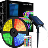 1 x RAW Customer Returns MIWATT 10meter 5050 RGB Solar Light Strip, Solar Powered Phantom Auto Color Changing Light Strip, IP67 Waterproof, Tree Roof Christmas Wedding Party Pool Decoration Light Strip  - RRP €41.99