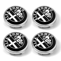 1 x RAW Customer Returns 4PCS 60mm Car Wheel Center Caps Hub Caps Wheel Sticker Hubcap Emblem Compatible with Alfa Romeo Giulia Stelvio Giulietta 159 147 156 166 GT Tonale black  - RRP €19.67