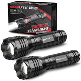 1 x RAW Customer Returns GEARLITE LED Torch Extremely Bright Pack of 2, Aluminum 4000 Lumen LED Torch Battery Operated with 5 Modes, IP65 Waterproof Hand Torch Zoomable for Camping, Hiking, Outdoor, Emergency, Gift - RRP €14.99