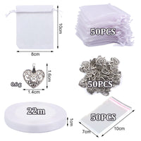 6 x Brand New Yeria Organza Bags Gift Bags Organza Jewelry Bags Lavender Bags for Jewelry Gifts Candy Wedding Pack of 50 - RRP €122.4