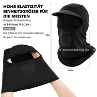 1 x RAW Customer Returns MELASA Balaclava Motorcycle Summer Balaclava for Outdoor Sports Cycling Bicycle Cap Face Cover Ski Mask Snowboarding, Skiing Windproof Face Cover Men Women Black  - RRP €27.6