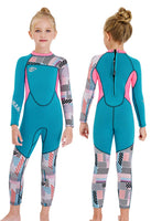 1 x RAW Customer Returns Gogokids Kids Wetsuits Thermal Swimwear, Girls One Piece Swimsuits 2.5mm Neoprene Diving Suit Rash Guard Snorkeling Suit UV Protection 50 , S - RRP €45.99