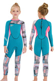 1 x RAW Customer Returns Gogokids Kids Wetsuits Thermal Swimwear, Girls One Piece Swimsuits 2.5mm Neoprene Diving Suit Rash Guard Snorkeling Suit UV Protection 50 , S - RRP €45.99