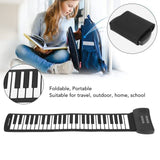 1 x RAW Customer Returns VBESTLIFE Roll Up Piano, 49 Keys, Portable Electronic Piano, 4D Surround Sound, Electronic Hand Roll Piano, for Beginners, Adults PM49  - RRP €50.86