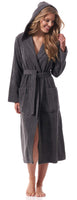 1 x RAW Customer Returns Morgenstern women s bathrobe with hood, cotton, terry cloth, long, gray, size LI 44 46 - RRP €50.36