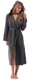 1 x RAW Customer Returns Morgenstern women s bathrobe with hood, cotton, terry cloth, long, gray, size LI 44 46 - RRP €50.36