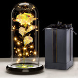 1 x RAW Customer Returns Galaxy Rose Flower Gift, Infinity Rose in Glass Dome, LED Fairy Lights on the Crystal Rose, Unique Gift for Women, Christmas, Wedding, Valentine s Day, Mother s Day, Anniversary and Birthday - RRP €19.97