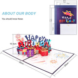 32 x Brand New Adispotg Happy Birthday Card, 3D Pop-up Birthday Card, Train Birthday Greeting Card with Envelope for Children Women Mom Dad Wife Man Business - RRP €255.68