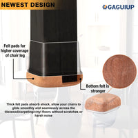 1 x RAW Customer Returns GAGUIUP Felt Chair Leg Floor Protectors for Hardwood Floors, 24 Rectangle Furniture Pads, Easy Glides for Bar Stools, Clear Silicone Chair Leg Caps to Protect Floors, Width 22-32mm, Length 32-42mm - RRP €34.99