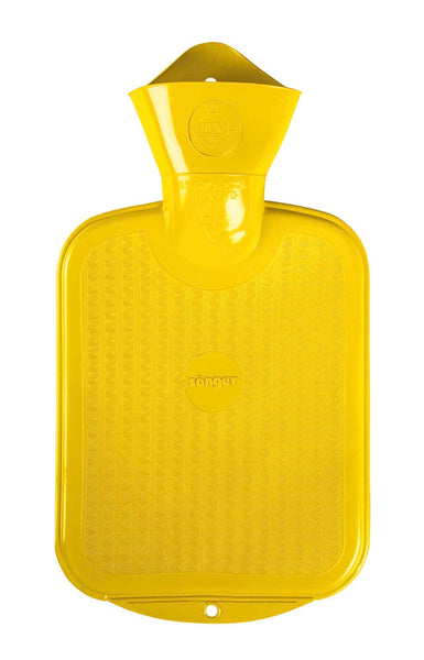 1 x RAW Customer Returns Singer FSC 100 0.8 liter rubber hot water bottle, color yellow - RRP €9.06