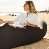 1 x RAW Customer Returns MeYuxg Camping Sofa with Portable Carrying Bag, Waterproof Inflatable Sofa 190x70cm, Portable Inflatable Sofa, Load Capacity up to 200kg, Inflatable Lounger for Camping, Park, Beach, Black - RRP €18.01