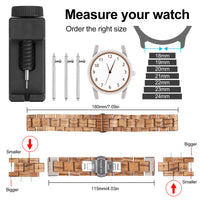 1 x RAW Customer Returns AIYIBEN quick release watch strap, natural wood watch strap, choice of strap color and width 18mm, 19mm, 20mm, 21mm, 22mm, 23mm or 24mm 18mm, Zebra  - RRP €34.14