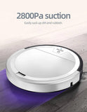 2 x RAW Customer Returns Robot vacuum cleaner 2800PA with remote control Robot vacuum cleaner with mop ideal for hard floors, laminate, terracotta, vinyl Robot vacuum cleaner ideal for animal hair - Vacuum cleaner with mop - RRP €155.4