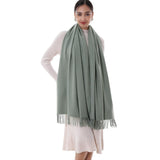 1 x RAW Customer Returns RIIQIICHY women s scarf green stole festive for evening dress pashmina scarves for women winter warm scarf shoulder scarf - RRP €23.96