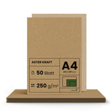 2 x RAW Customer Returns Netuno 50x Kraft paper 250g DIN A4 210 x 297 mm Aster Kraft kraft cardboard for crafting thick kraft paper a4 recycled paper craft cardboard wedding vintage brown cardboard natural craft natural brown paper - RRP €21.04